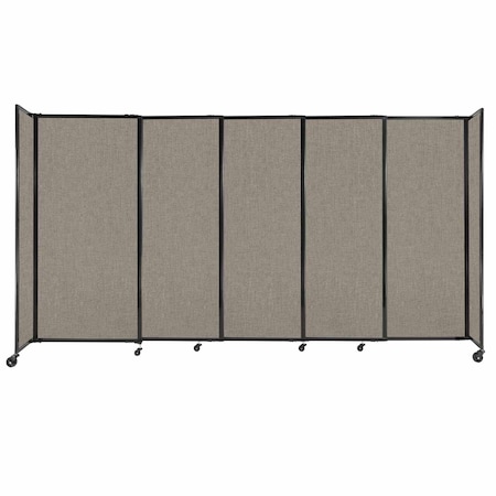 Versare StraightWall Sliding Portable Partition 11'3" x 6' Warm Pebble Fabric 1448581